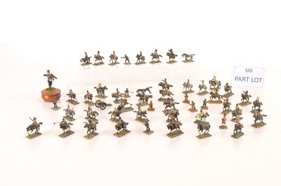 Lot 611 - Napoleonic and American Civil War white metal painted 25mm foot (17+ including Gun and Gun Team) and mounted (50+) figures (70+)