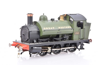 Lot 507 - 0 Gauge Finescale kitbuilt GWR green 1363 0-6-0 Saddle Tank