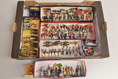 Lot 656 - A selection of figures by various makers including Marlborough and Blenheim comprising marching Italian Marines by unknown maker (8)