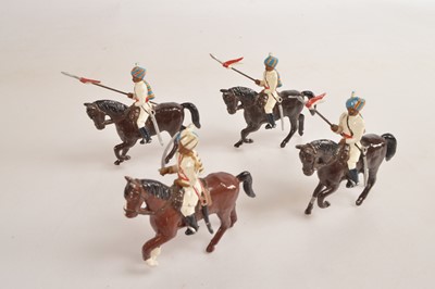 Lot 708 - Nostalgia loose 4pce mounted figure set comprising N232 Jodhpur Sardar Risala (Imperial Service Lancers) India 1905