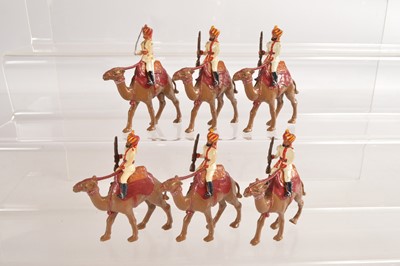 Lot 709 - Nostalgia loose 4pce mounted figure set N135 Bikanir Camel Corps India 1897 with 2 extra ORs