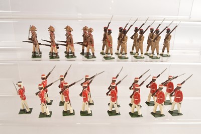 Lot 725 - Nostalgia loose 8pce sets comprising N21 Jamaica Militia Volunteers 1885 with 7 additional ORs
