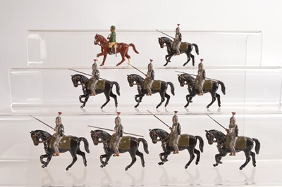 Lot 726 - Nostalgia loose 4pce mounted sets comprising N205 Maharaja of Jaipur Lancers India 1910 with 4 additional troopers