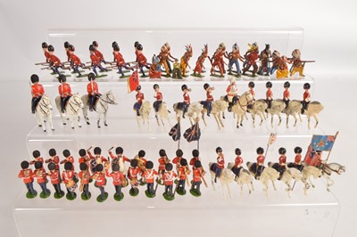 Lot 731 - A lot of British hollow cast lead figures by various makers including John Hill and Timpo comprising various N A Indians (18)