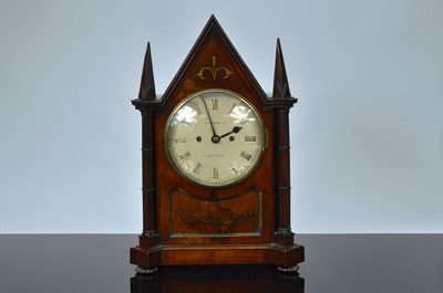 Lot 7 - A William IV or early Victorian rosewood mantle clock