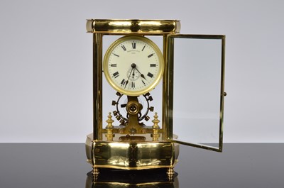 Lot 16 - An early 20th century Eureka Clock Co Ltd electronic brass and glazed mantle clock