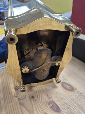 Lot 16 - An early 20th century Eureka Clock Co Ltd electronic brass and glazed mantle clock