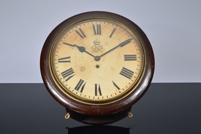 Lot 37 - A Victorian and later dial wall clock