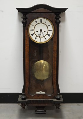 Lot 41 - A late Victorian or Edwardian Vienna regulator wall clock