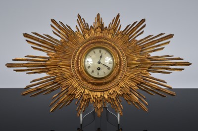 Lot 59 - A late 19th century "starburst" wall clock