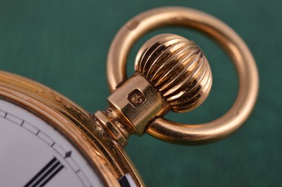 Lot 93 - A George V period 18ct gold half hunter lady's pocket watch