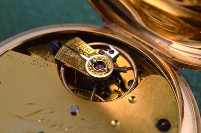 Lot 93 - A George V period 18ct gold half hunter lady's pocket watch