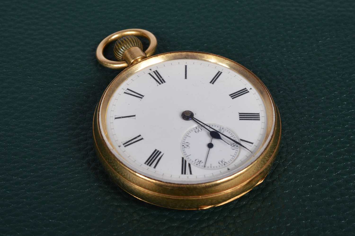 Lot 110 - An Edwardian 18ct gold open faced pocket watch by A. L. Perrett
