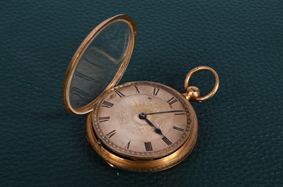 Lot 112 - A Victorian 18ct gold open faced pocket watch