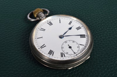 Lot 114 - A George V silver open faced pocket watch