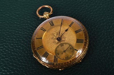 Lot 115 - A Victiorian openfaced 18ct gold cased pocket watch