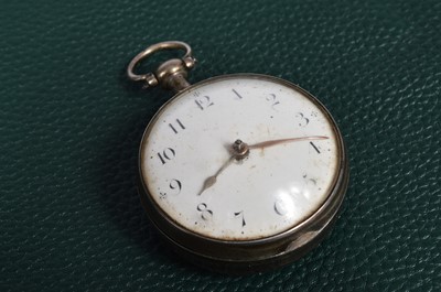 Lot 116 - A George III silver inner of a pair case pocket watch by Thomas Hughes of London