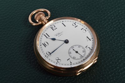 Lot 117 - A George V 9ct gold open face pocket watch by Waltham