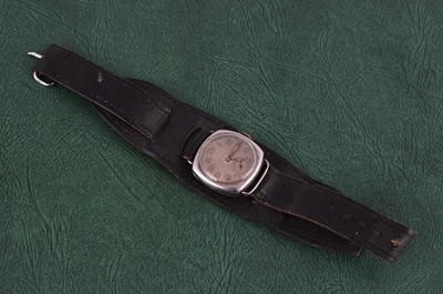Lot 127 - A 1930s Longines stainless steel manual wind wristwatch head