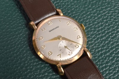 Lot 154 - A 1960s Garrard manual wind 9ct gold cased wristwatch