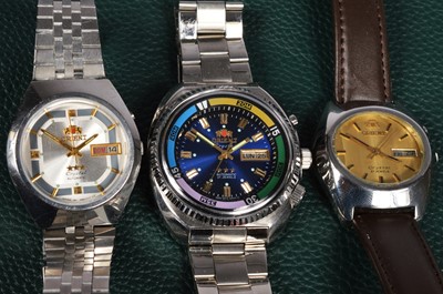 Lot 206 - Three Orient automatic wristwatches