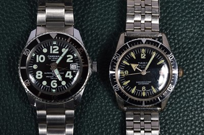 Lot 219 - Two vintage Diver's style wrsiwatches