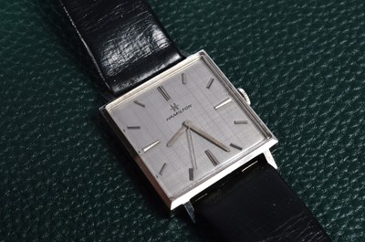 Lot 231 - A vintage Hamilton manual wind stainless steel wristwatch