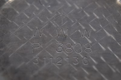 Lot 247 - A WWII period Eterna manual wind military issue "Dirty Dozen" stainless steel wristwatch head