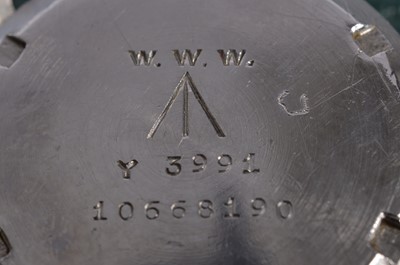 Lot 248 - A WWII period Omega manual wind military issue "Dirty Dozen" stainless steel wristwatch head