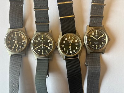 Lot 259 - Four 1980s and later quartz military issue wristwatches