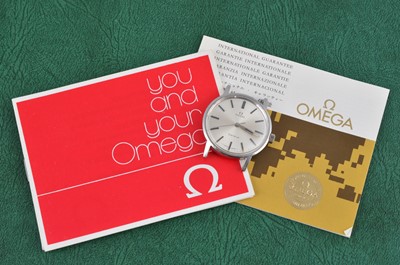 Lot 272 - An early 1970s Omega manual wind stainless steel wristwatch head