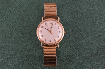 Lot 273 - A c1960s Omega manual wind 9ct gold cased wristwatch head
