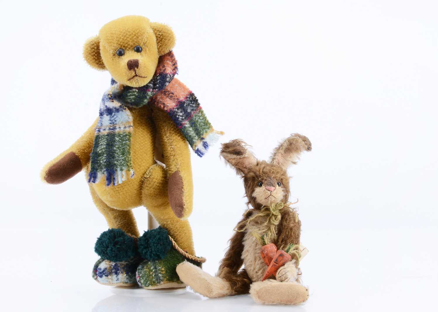 Lot 21 - Two artist bears/rabbit soft toys