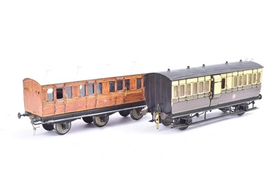 Lot 551 - Pair of LNER and GWR Kitbuilt 0 Gauge Coaches