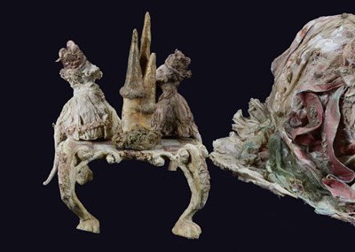 Lot 82 - A Laetita Mieral ‘Merveilles en Papier’ The White Cat plays Chess