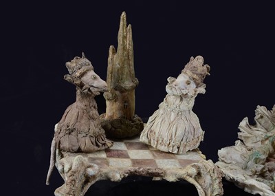 Lot 82 - A Laetita Mieral ‘Merveilles en Papier’ The White Cat plays Chess