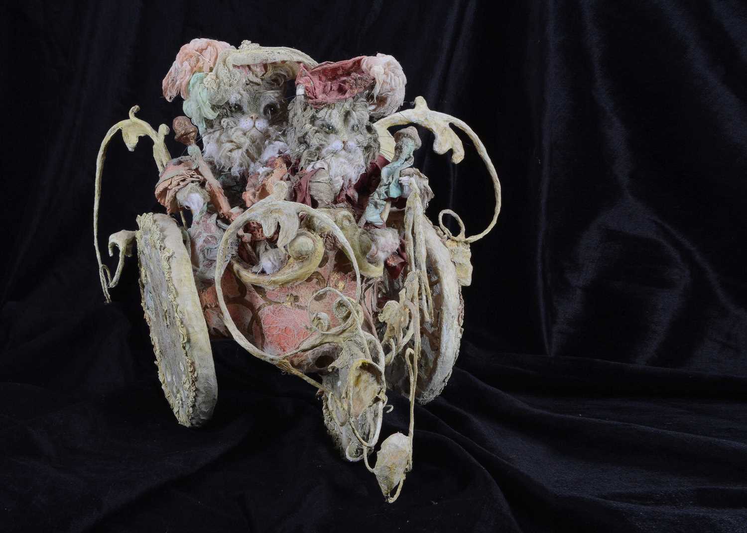 Lot 85 - A Laetita Mieral ‘Merveilles en Papier’ Cats in their Carriage