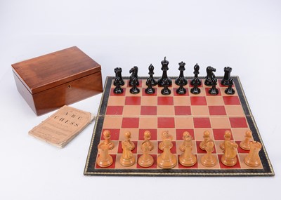 Lot 125 - A  late 19th century Jaques and Son Staunton Chessmen