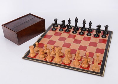 Lot 126 - A  late 19th century Jaques and Son Staunton Chessmen