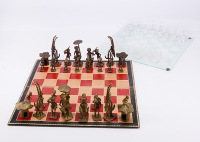 Lot 159 - An unusual African bronze chess set