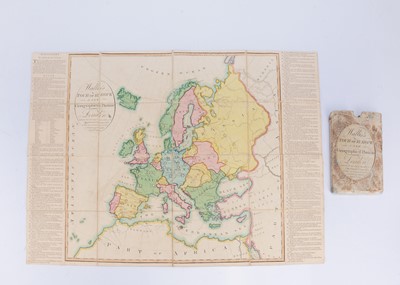Lot 173 - A John Wallis ‘Tour of Europe - a New Geographical Pastime’ printed folding game, circa 1794
