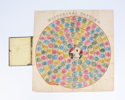Lot 174 - An Edward Wallis ‘Historical Pastime - A New Game of the History of England’ printed folding game, circa 1838