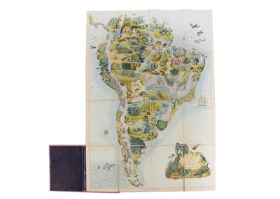 Lot 175 - An Edward Wallis ‘New Game of Wanders in the Wilderness’ printed folding game, circa 1844