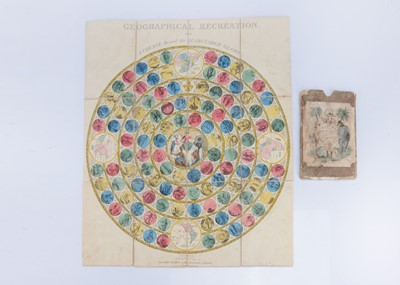 Lot 176 - A John Harris ‘Geographical Recreation or A Voyage Round the Habitable Globe’ printed folding game, circa 1815