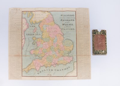 Lot 181 - A W & T Darton ‘Walker’s Tour Through England and Wales - a New Pastime’ printed folding game, circa 1809