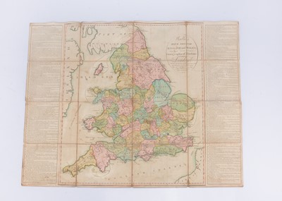 Lot 182 - A John Wallis’s ‘Tour Through England and Wales - New Geographical Pastime’ printed folding game, circa 1794