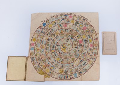 Lot 186 - An Edward Wallis ‘New Game of Universal History and Chronology’ printed folding game, circa 1840