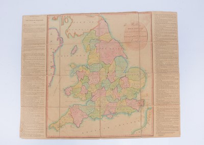 Lot 187 - A John Wallis’s ‘Tour Through England and Wales - New Geographical Pastime’ printed folding game, circa 1794