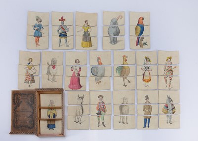 Lot 206 - An early to mid 19th century German ‘Comical Metamorphoses’ or ‘Komische Bilderverwandlung’ printed card game