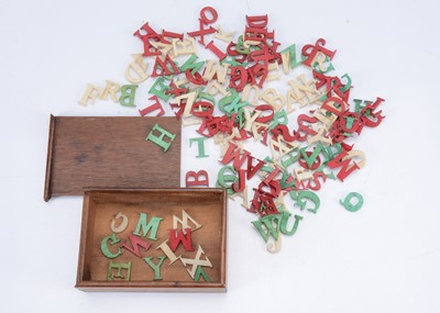 Lot 208 - An 19th century bone alphabet